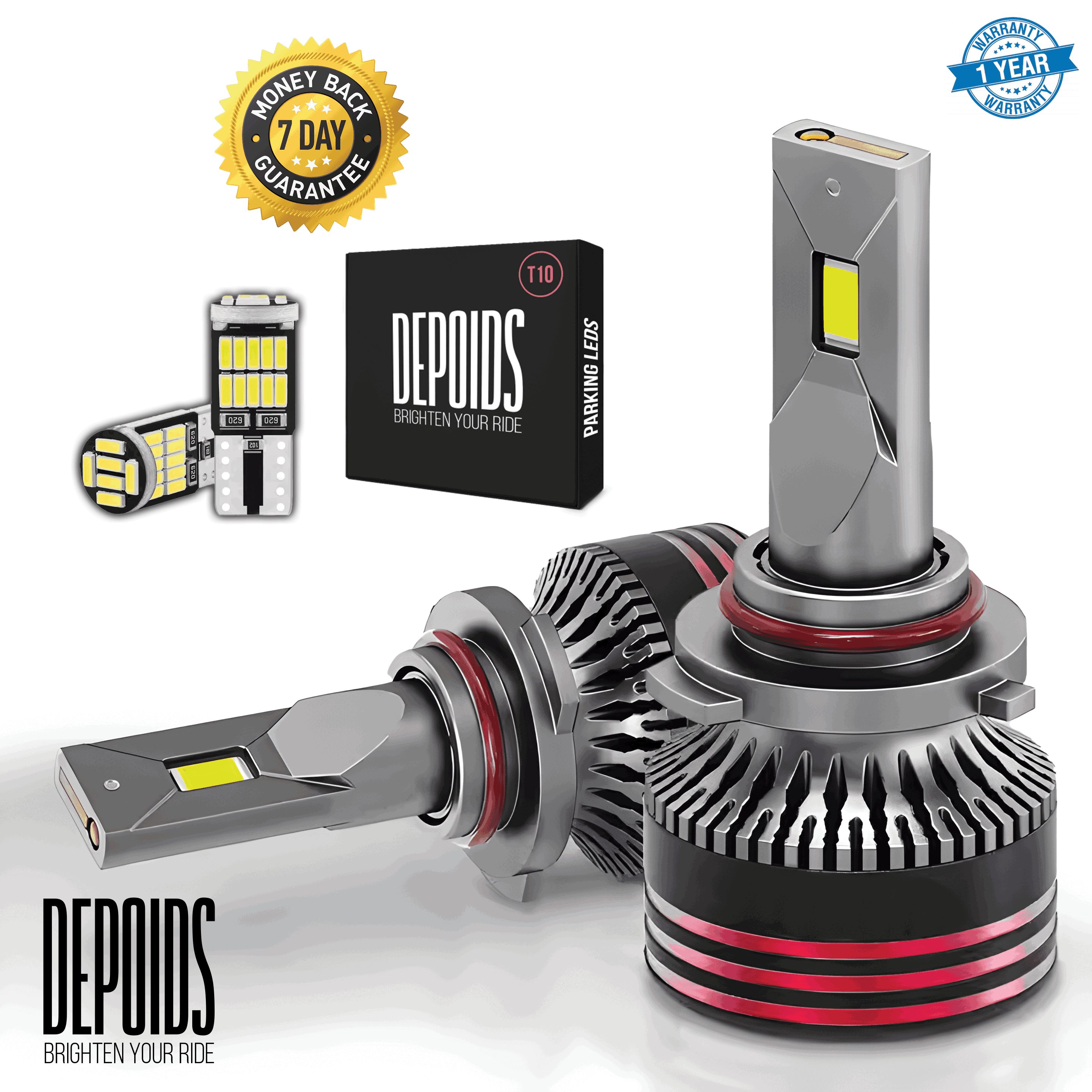 DEPOIDS LED Headlights & Parking Lights Bundle – Ultimate Brightness & Visibility!