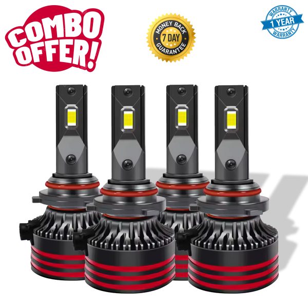 Depoids Low Beam + Fog Lights LED Headlights Combo Bundle – Ultimate Visibility, Safer Driving!