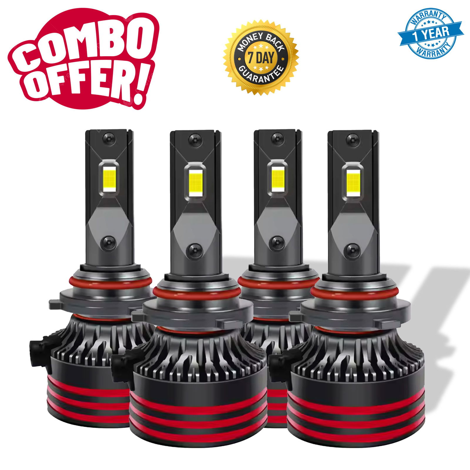 Depoids Low Beam + Fog Lights LED Headlights Combo Bundle – Ultimate Visibility, Safer Driving!