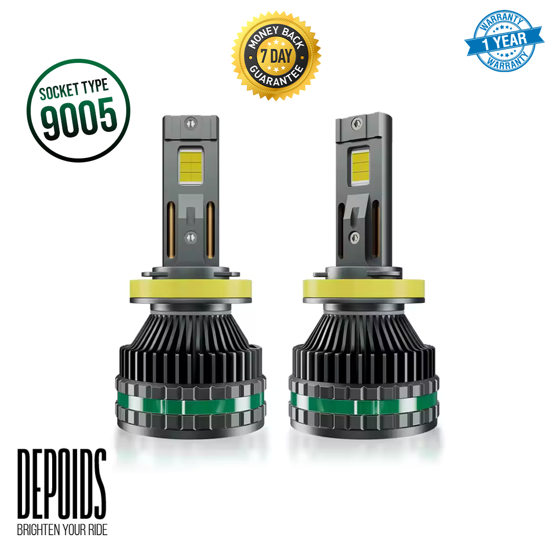 9005 LED Headlight Bulbs (High Beam) (Pair) 500W | BRIGHTEST LED IN PAKISTAN