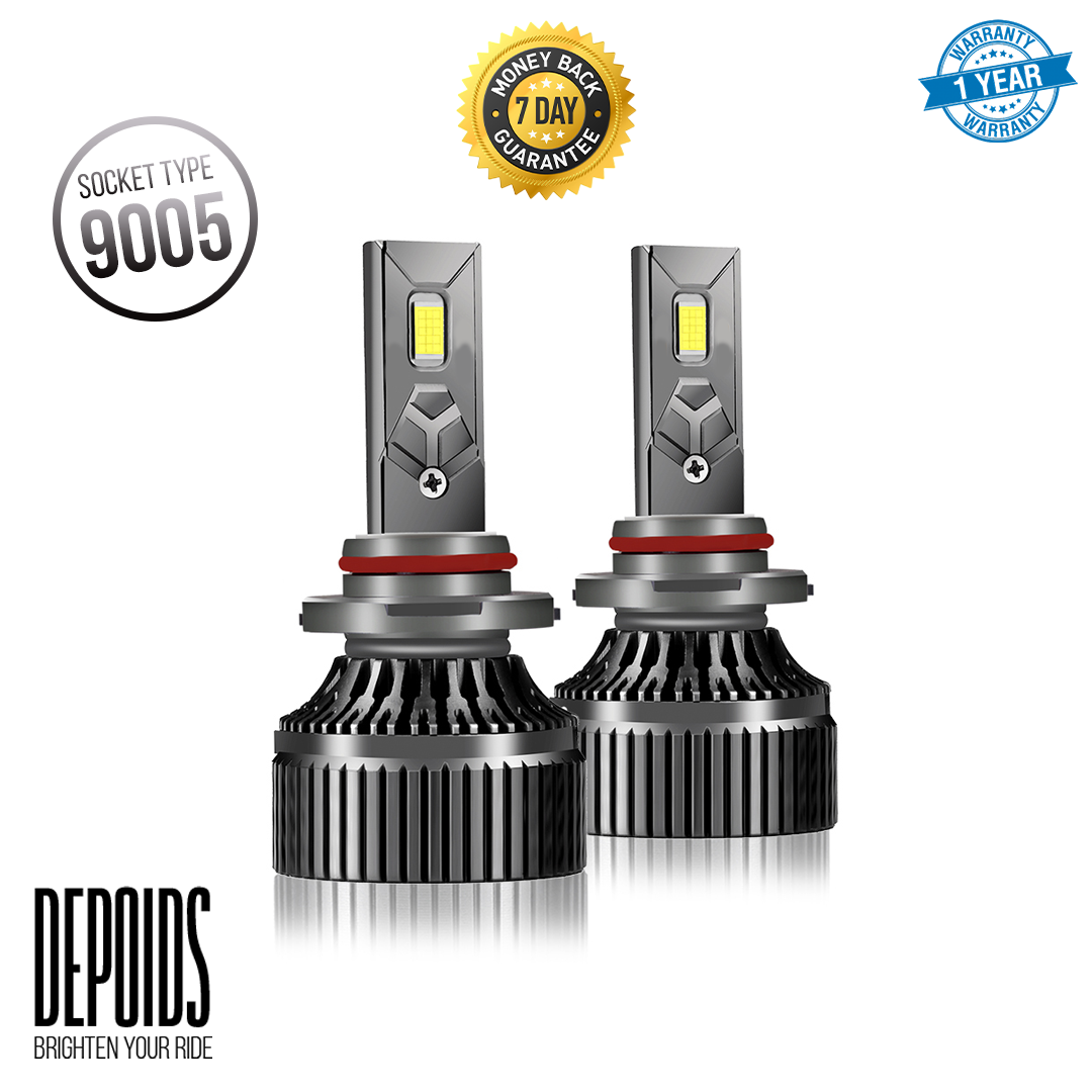 9005 LED Headlight Bulbs (High Beam) (Pair) 400W | BRIGHTEST LED IN PAKISTAN